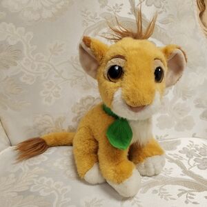 Vintage The Lion King Purring Simba Plush Walt Disney Stuffed Animal 1993